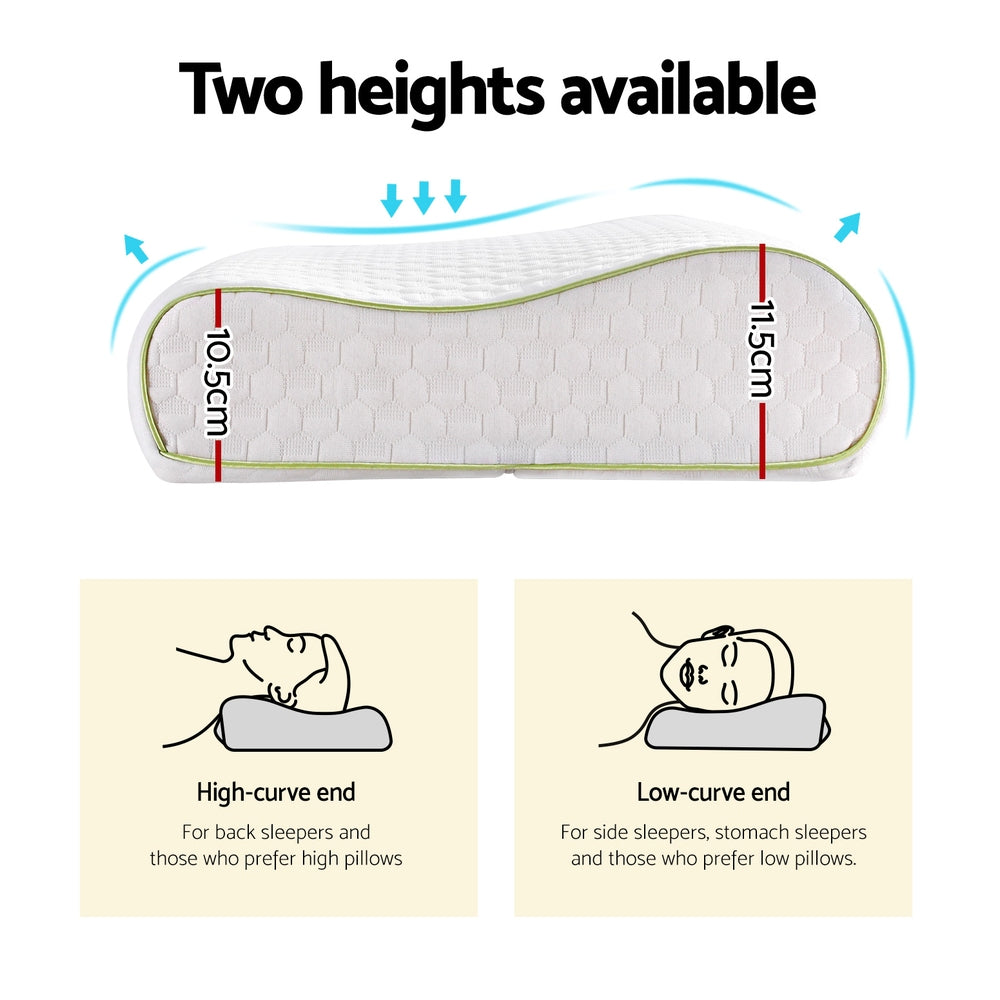 ErgoComfort Memory Foam Neck Pillow | Contoured Support