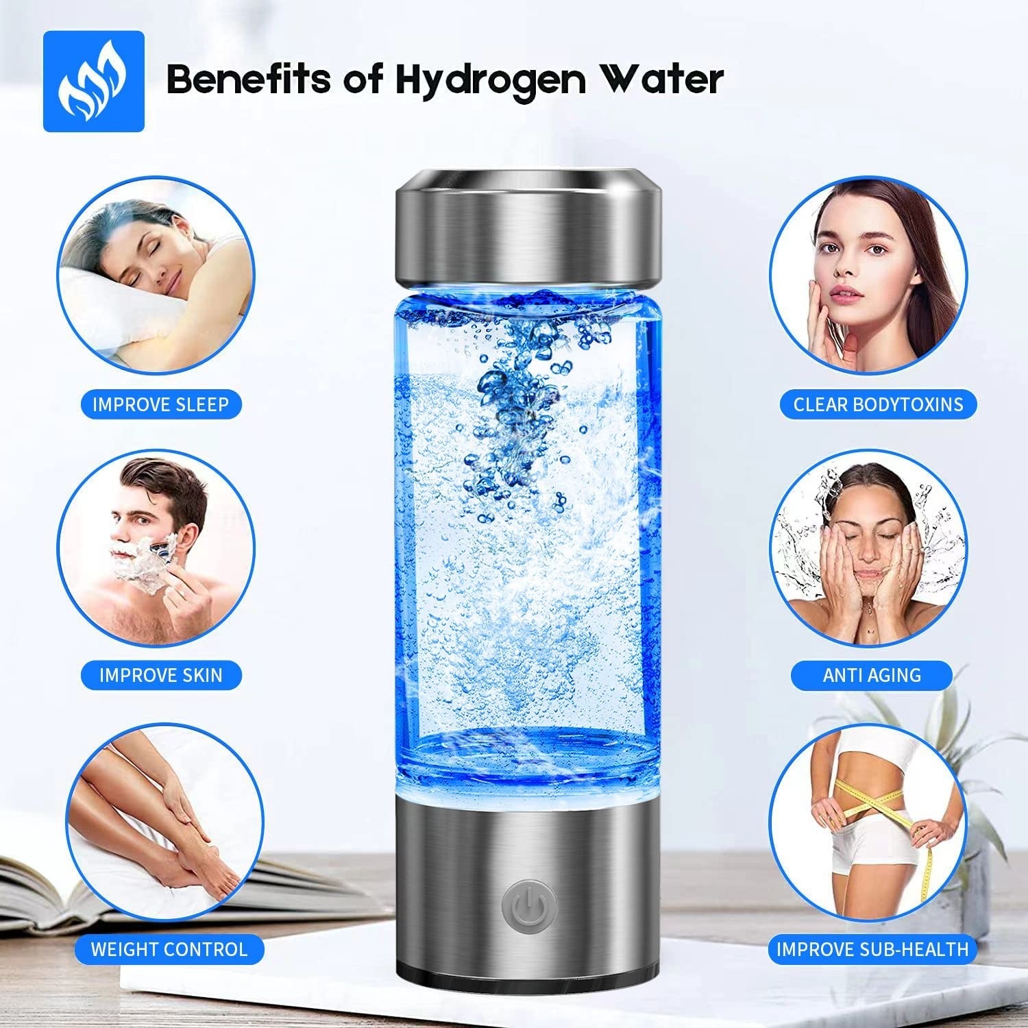 Portable Hydrogen Water Cup | 420ml Bottle