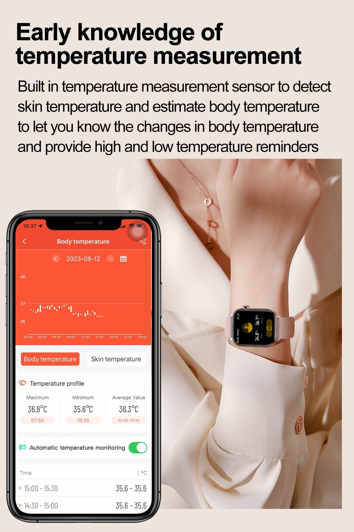 Health & Fitness Smart Watch | ECG & Activity