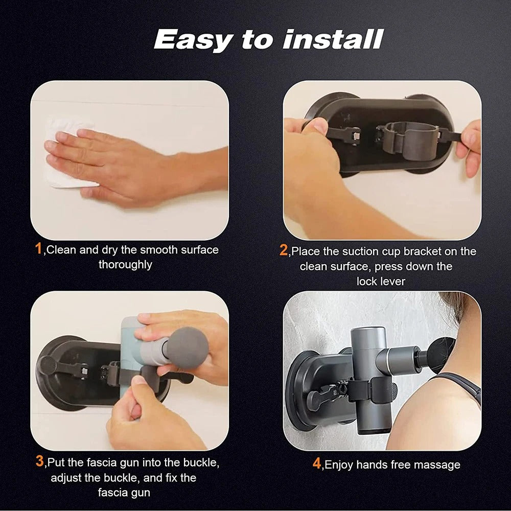 Step-by-step guide on how to install a fascia gun with suction cup bracket.