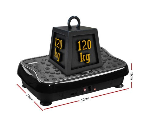 Black weightlifting platform with digital display showing '120 kg' on a white background