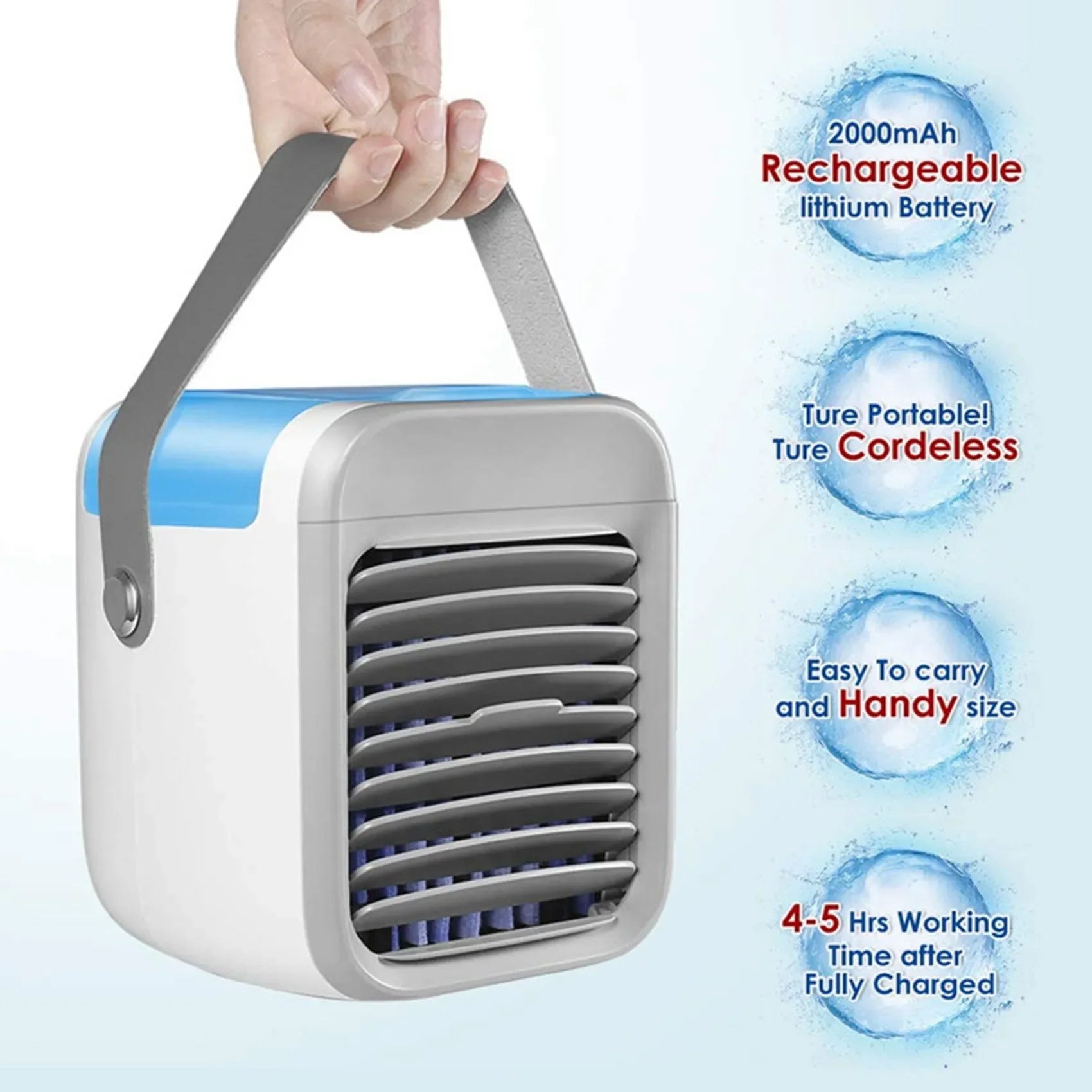 3 in 1 Mini Air Conditioner | Portable Cooler & Humidifier