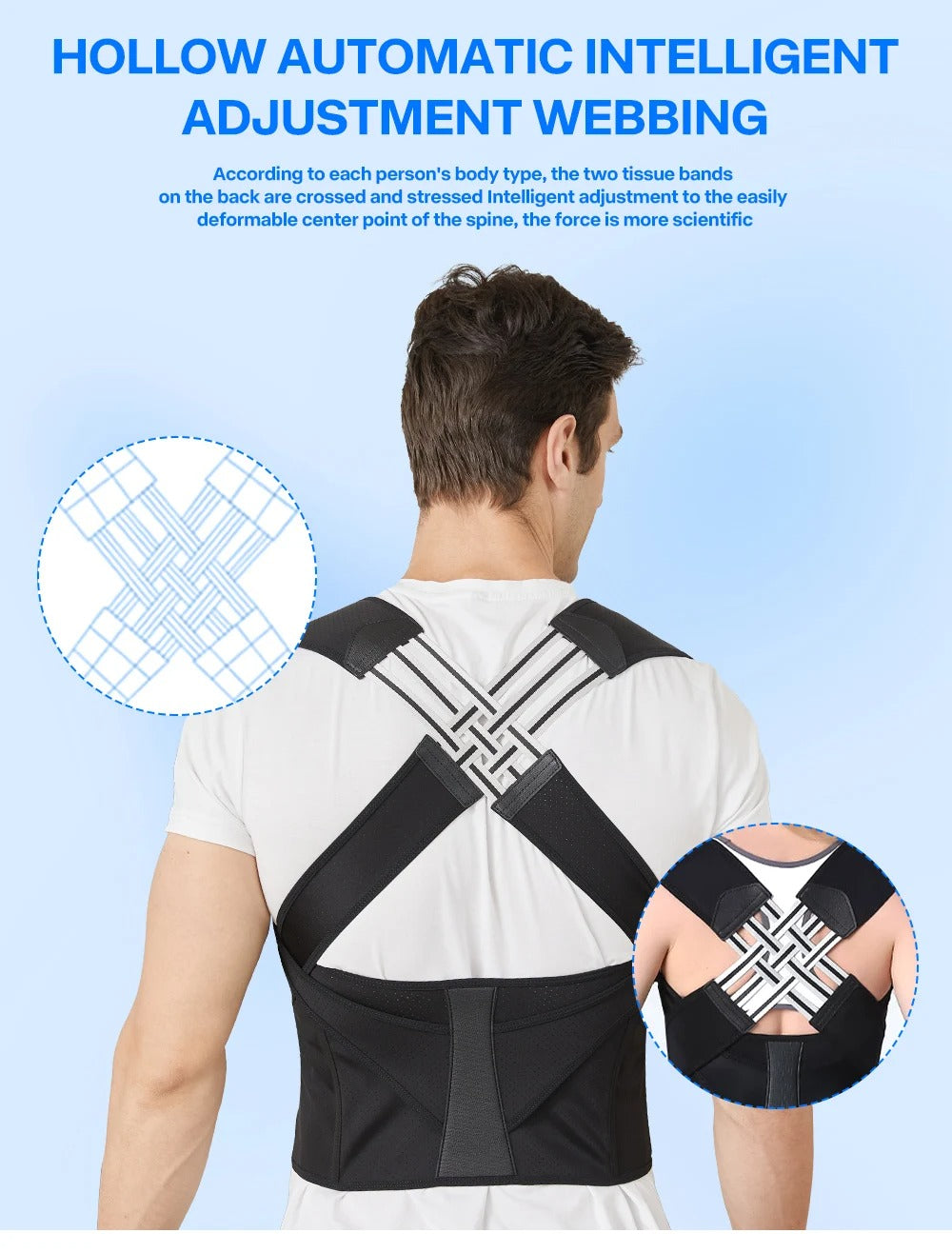 Adjustable Back Posture Corrector | Upper Back Support