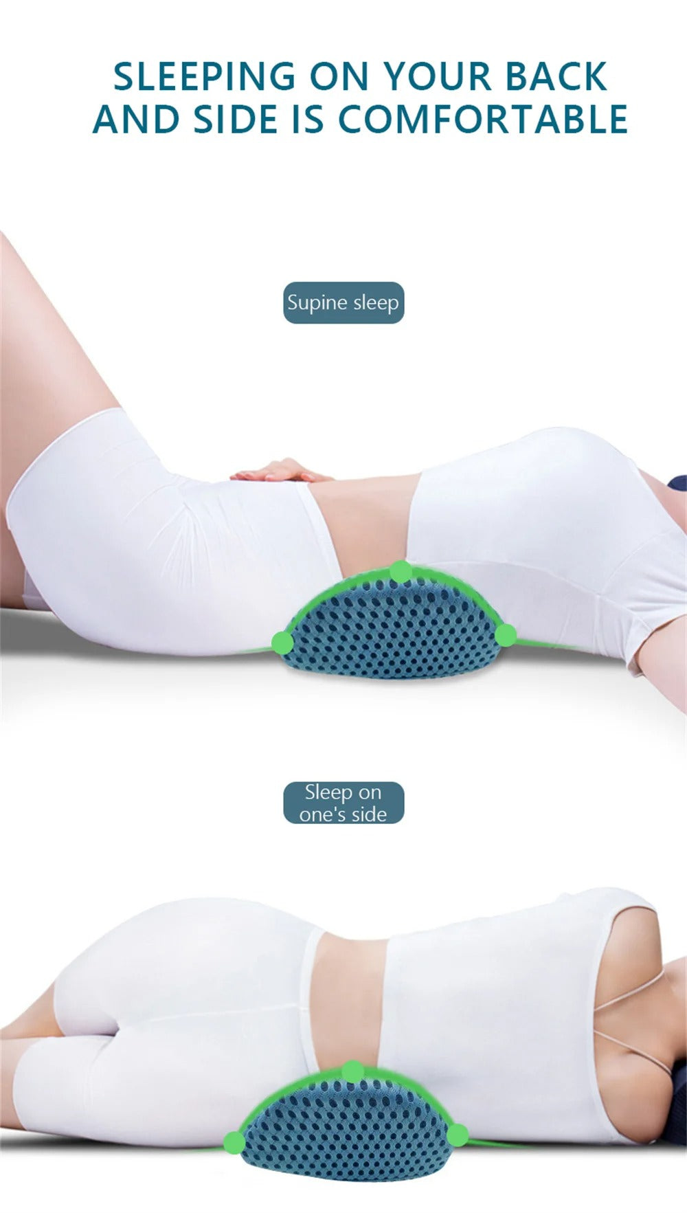 Breathable Memory Foam Lumbar Support Pillow