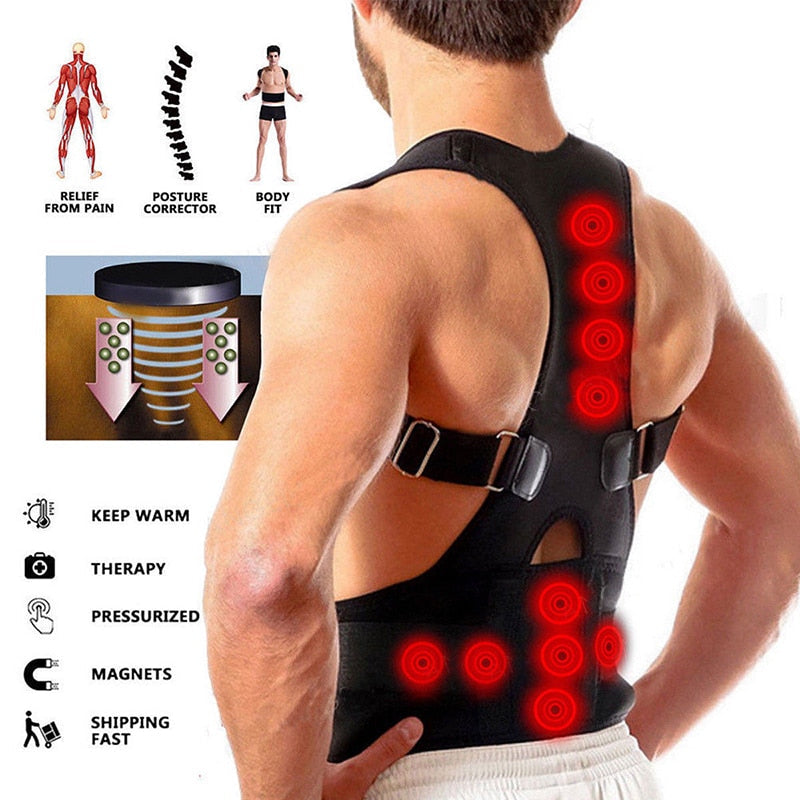 Magnetic posture corrector for back & shoulders