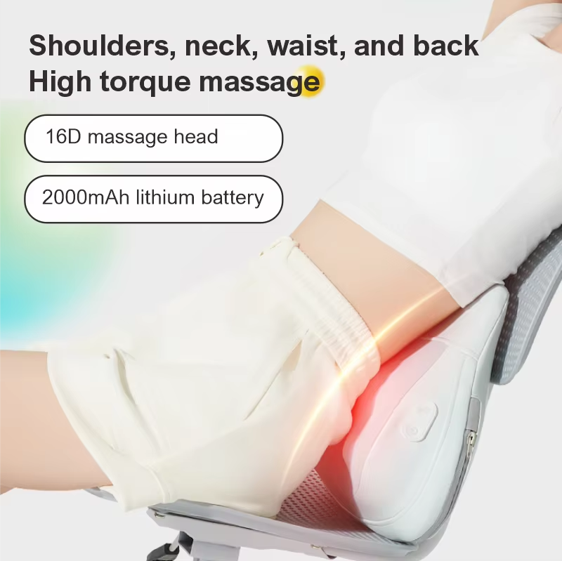 Heated Shiatsu Massage Pillow | Neck Back & Shoulders