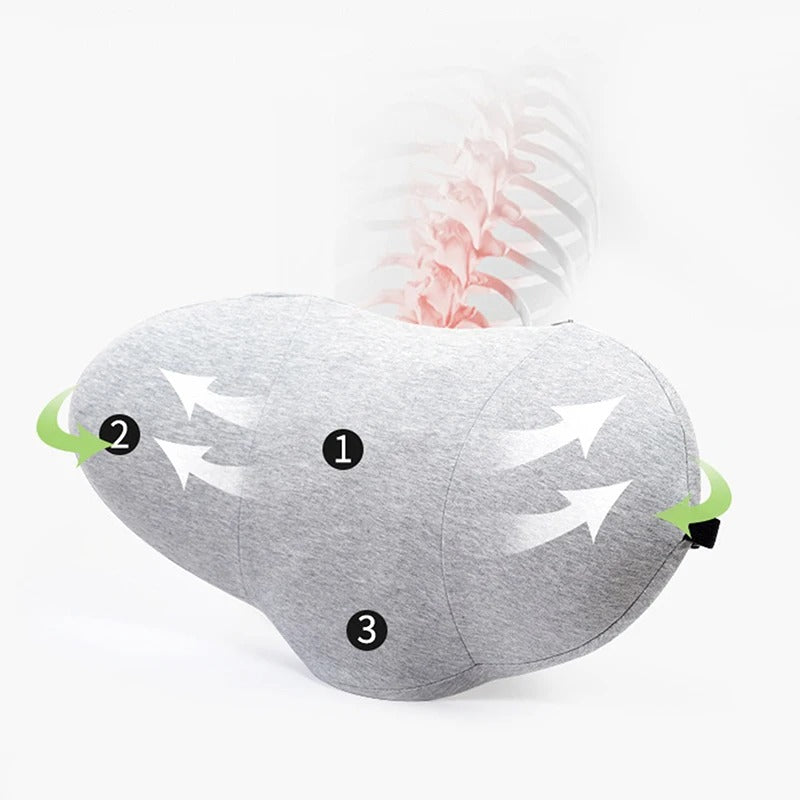 Memory Foam Lumbar Pillow | Rollable Back Support