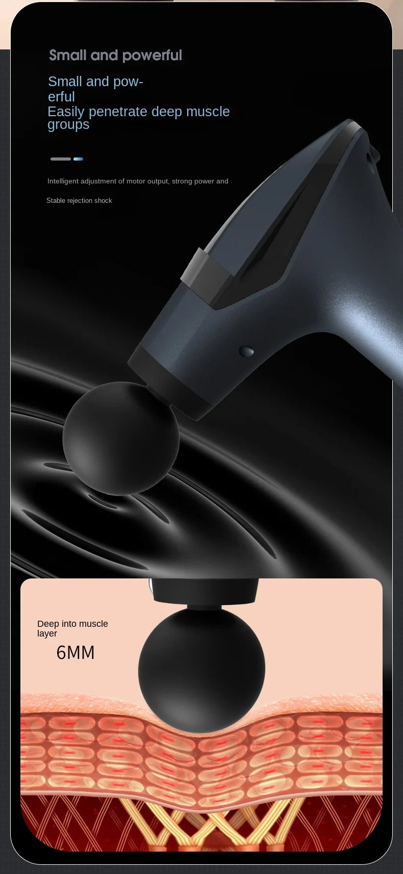 Long Handle Fascia Massage Gun | 12-Speed Relief