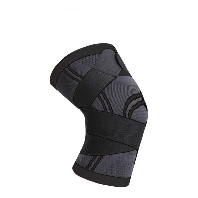Relisora Knee compression sleeve, hero front view, adjustable strap design with graduated compression to help support stability during sport and daily movement.