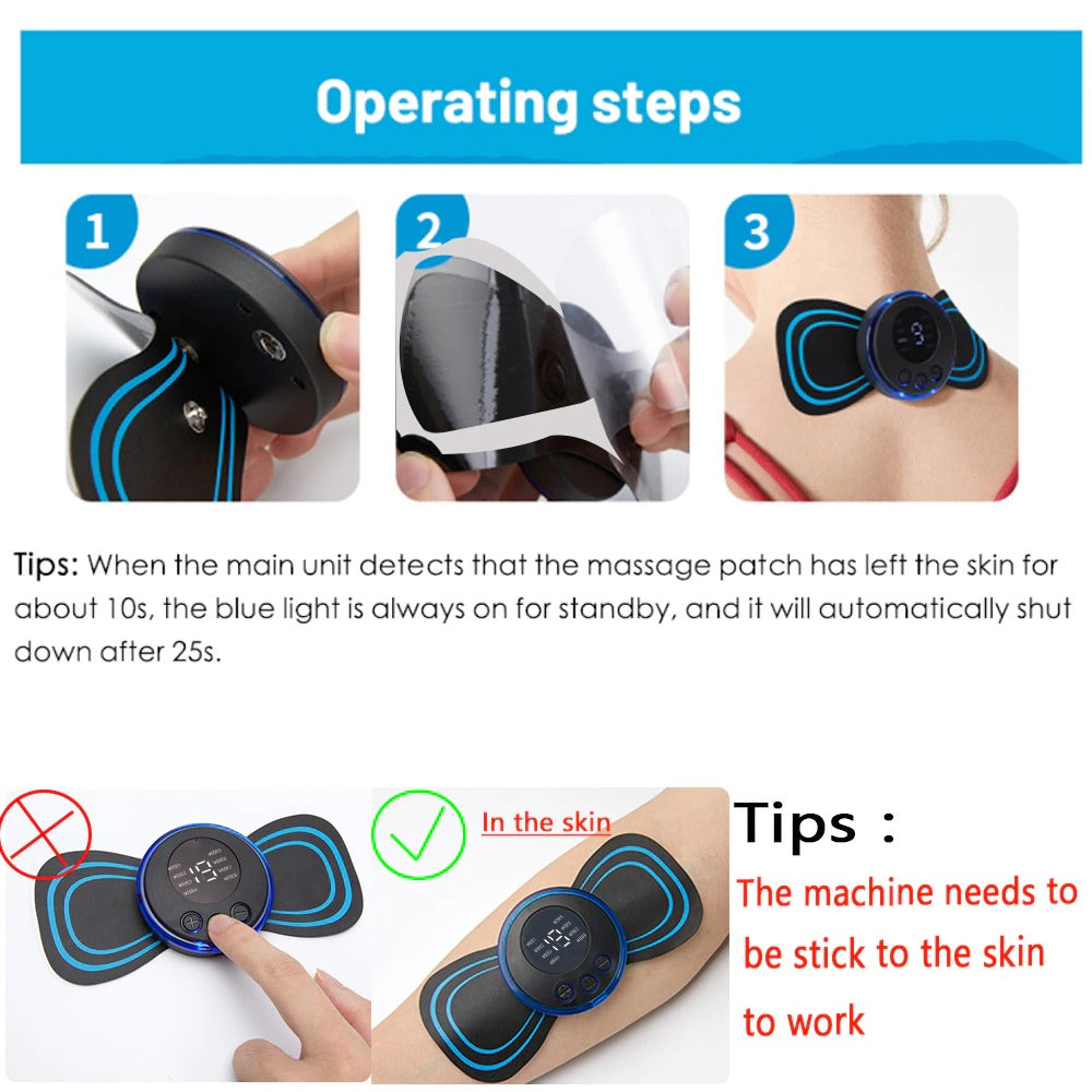 EMS Portable Body Massager | USB Rechargeable, 8 Modes
