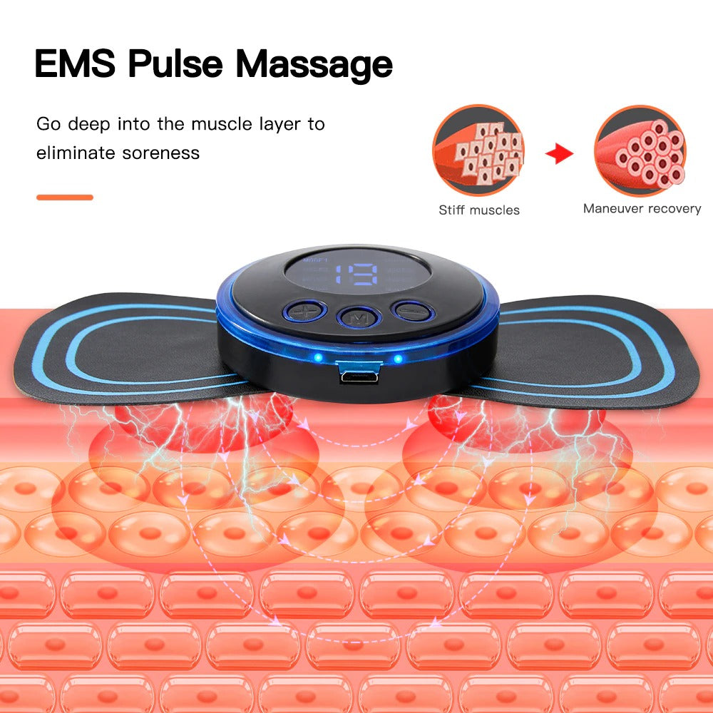 EMS Portable Body Massager | USB Rechargeable, 8 Modes