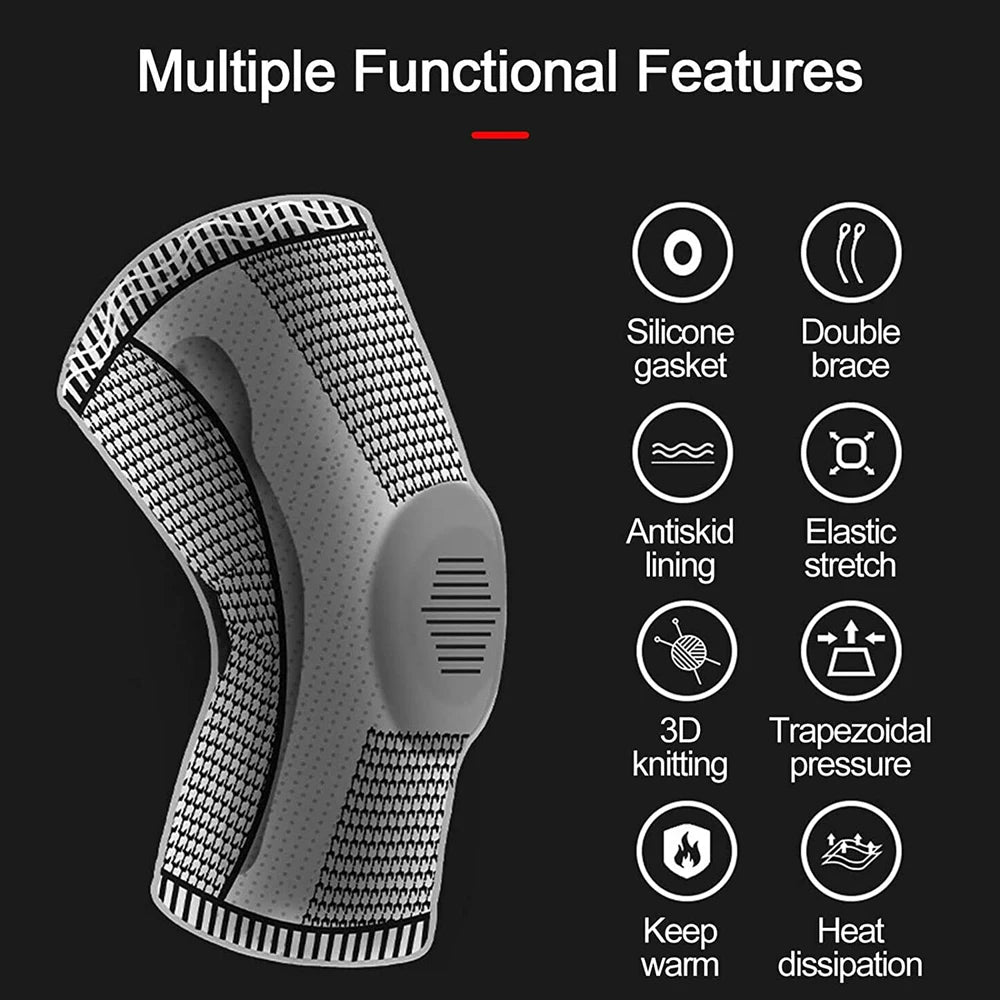 Silicone Knee Compression Brace | Patella Support