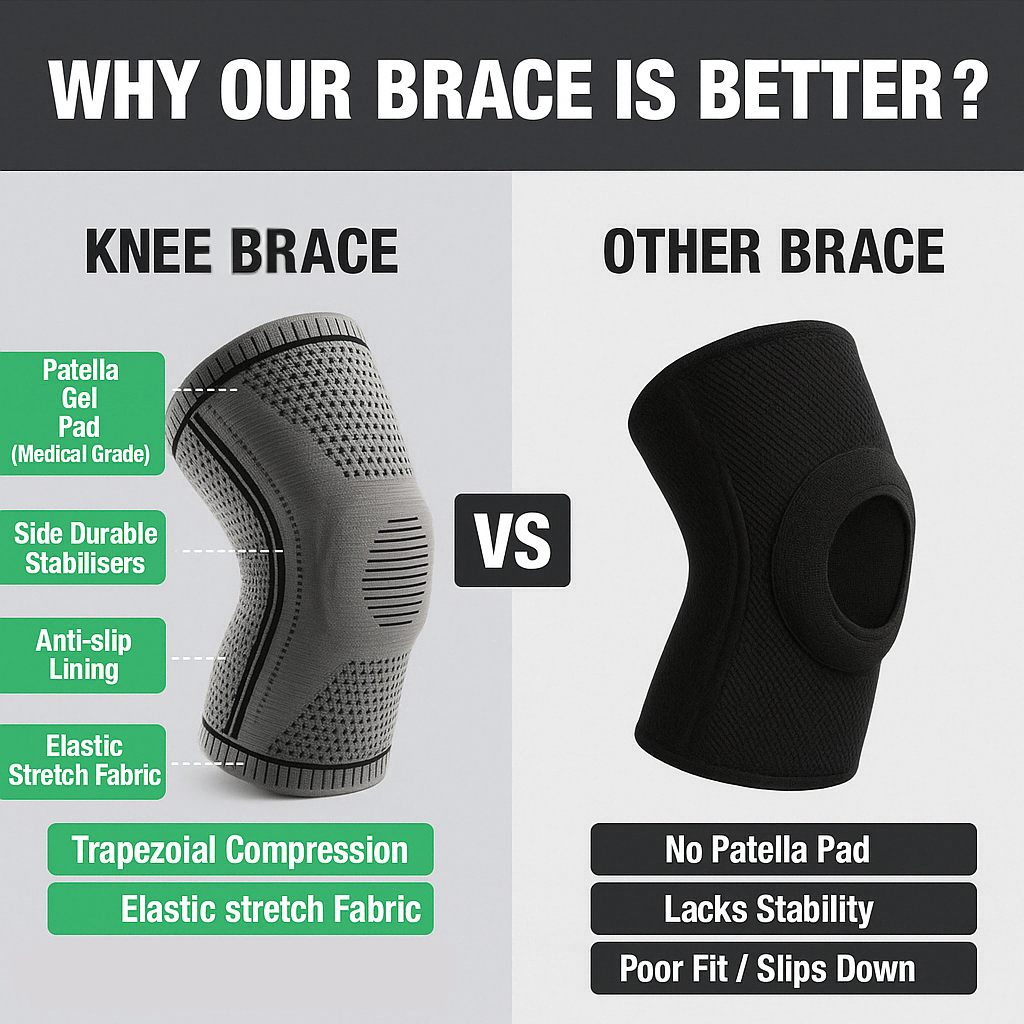 Silicone Knee Compression Brace | Patella Support