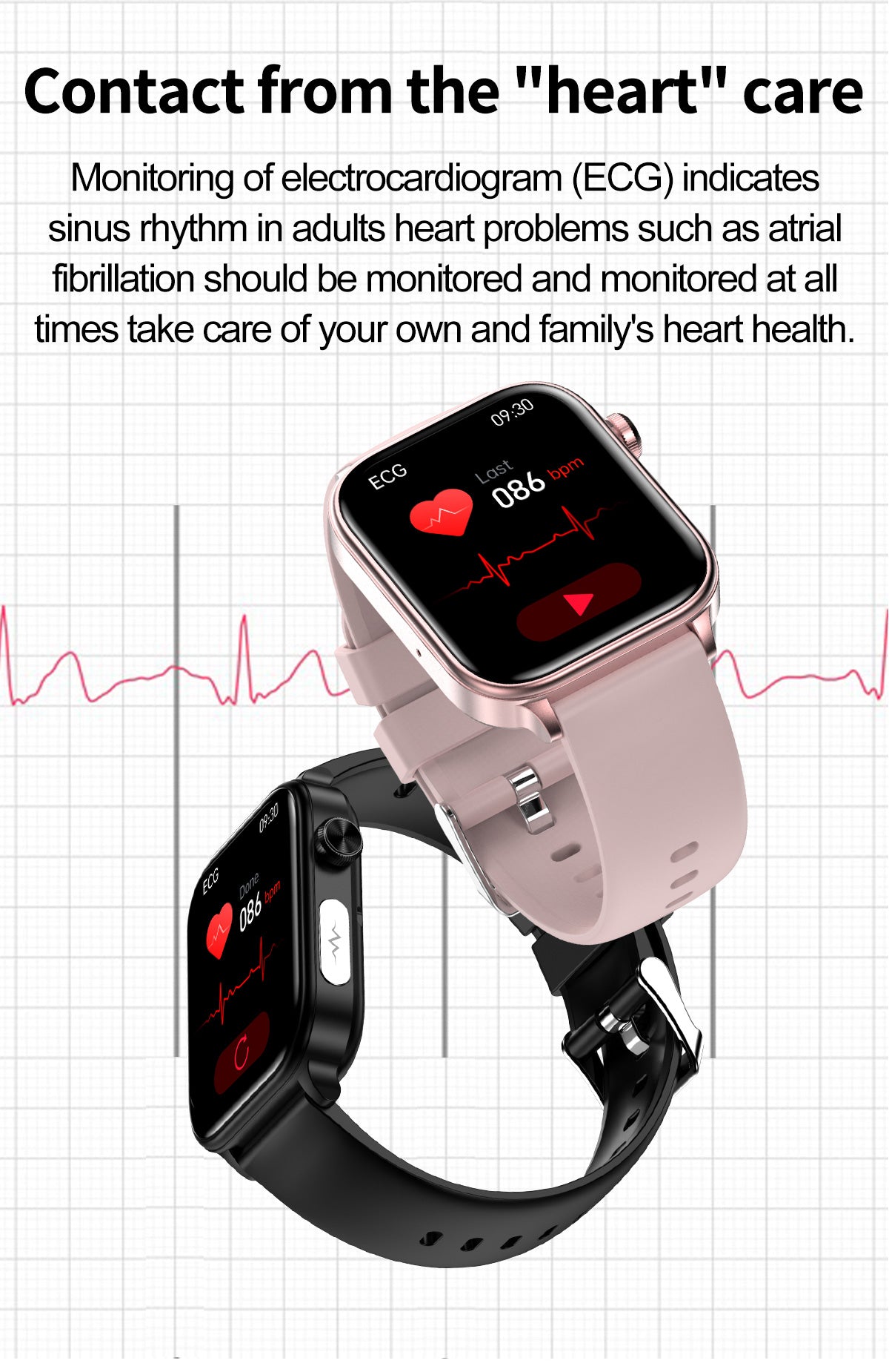 Health & Fitness Smart Watch | ECG & Activity
