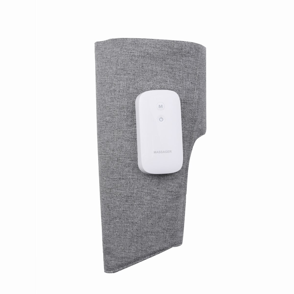 Gray sleeve with a white device on a white background