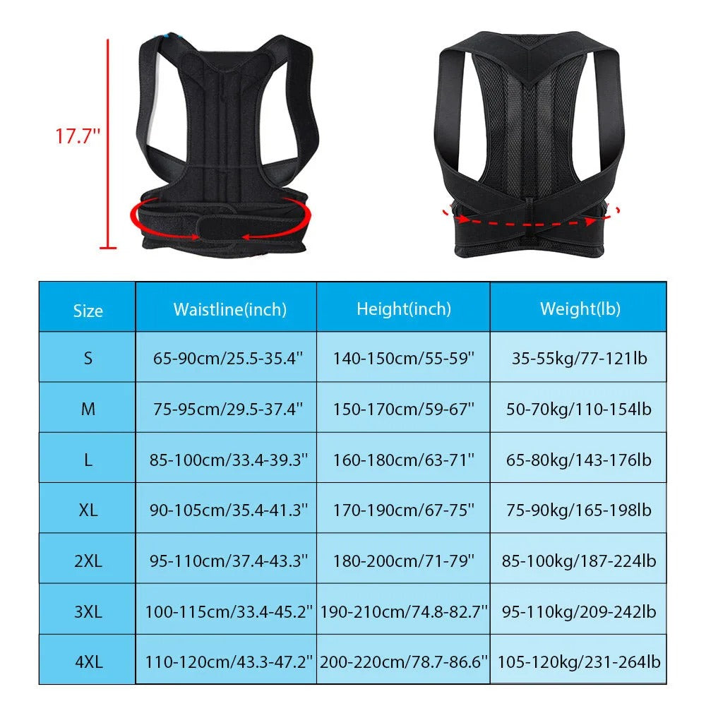 Adjustable Back & Shoulder Posture Brace