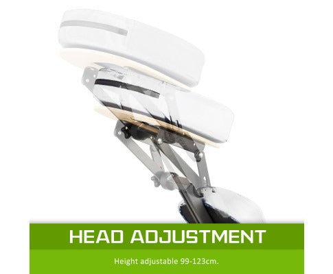 seat with head adjustment feature on a white background