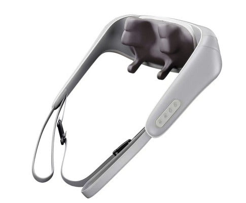 5D deep heat neck and shoulder massager front hero view with shawl design and six massage heads for gentle relaxation.