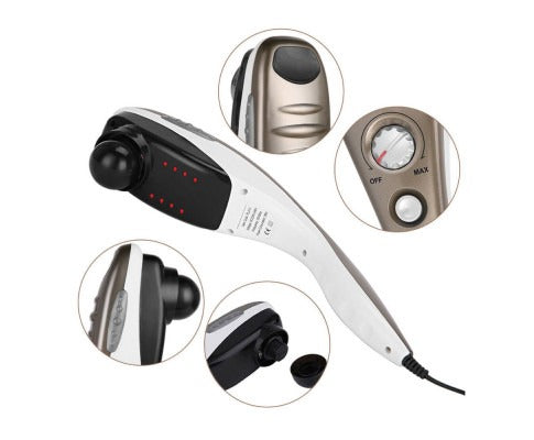 White electronic device with black components on a white background